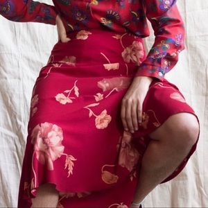 Vintage Red Skirt (Reformation Style)